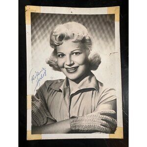 Vintage Signed 1956 Florence Halop Black & White Portrait Photograph With Croche